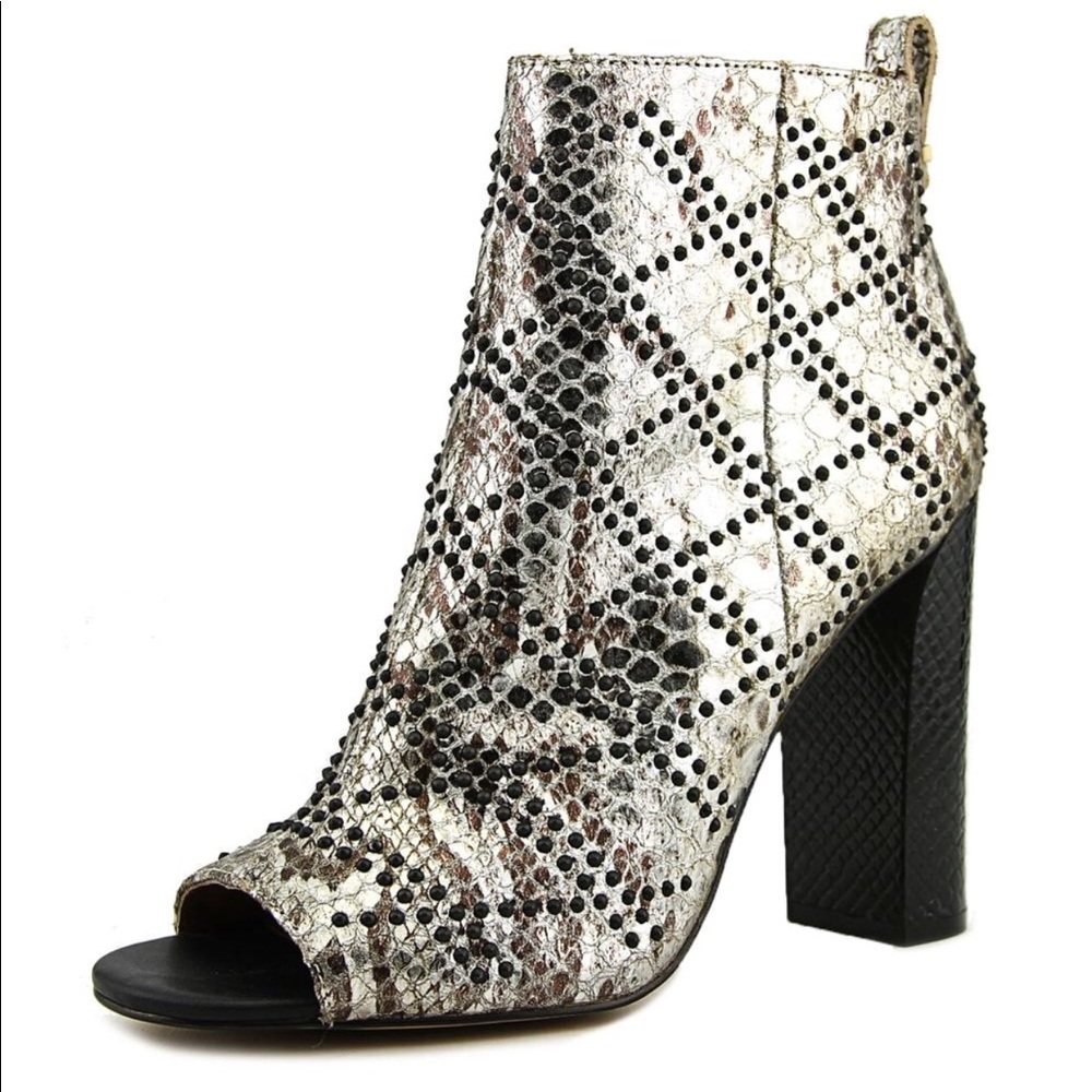 Calvin Klein Jules Studded Peep Toe Bootie